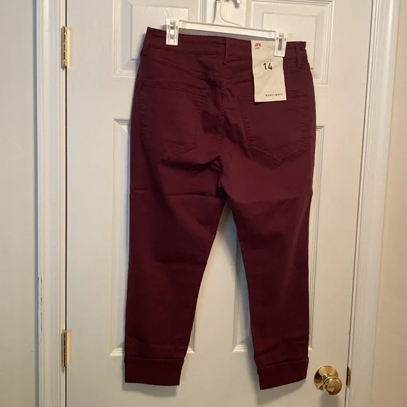 Warp + Weft JFK Wine Capris…size 14 - Picture 2 of 9